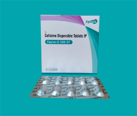 FEXIM O 200MG DT TABLET (20X10)Cefixime 200 Mg by Zydus