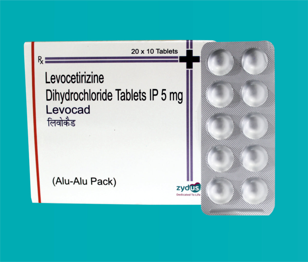 Levocad Tab (Blister) (50X10)Levocetirizine 5 Mg by Zydus