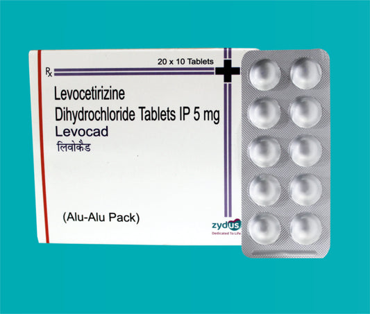 Levocad Tab (Blister) (50X10)Levocetirizine 5 Mg by Zydus