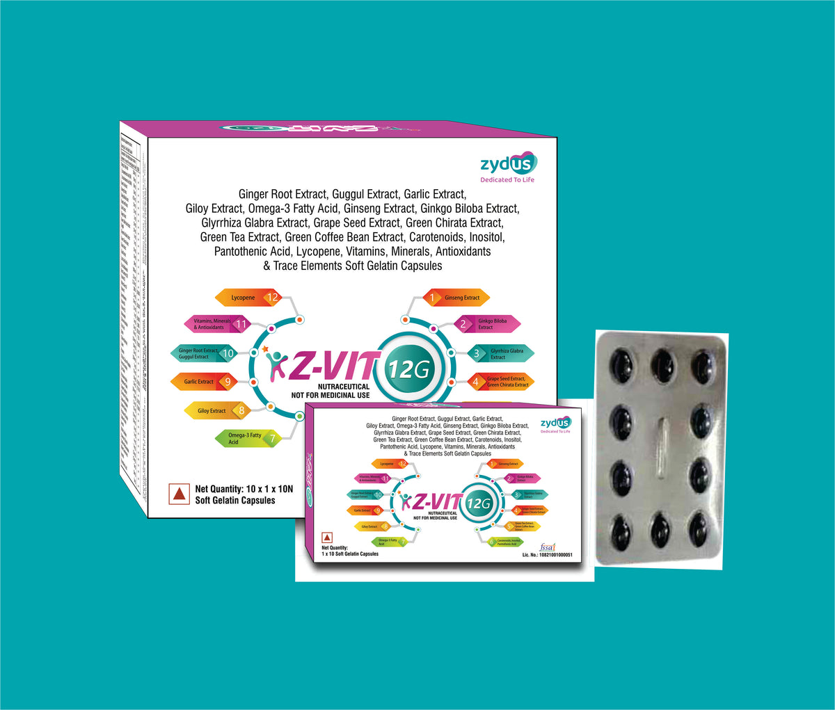Z Vit 12 G Softgel Capsules (10X1X10)Z Vit 12 G Softgel Capsules by Zydus
