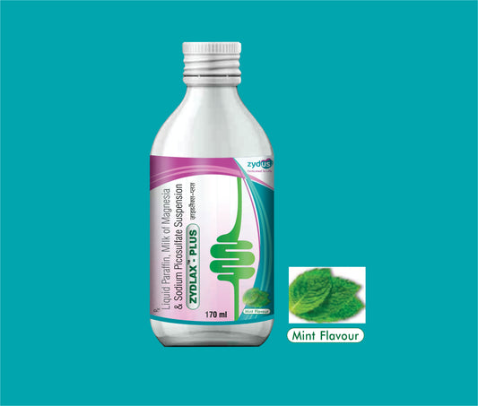 Zydlax Plus 170ML (170ML)Liquid Paraffin 1.25 Ml + Magnesium Hydroxide 3.75 Ml + Sodium Picosulfate 3.33 Mg by Zydus
