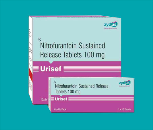 Urisef Tablet 100MG (10x1x10)Nitrofurantoin 100 Mg by Zydus