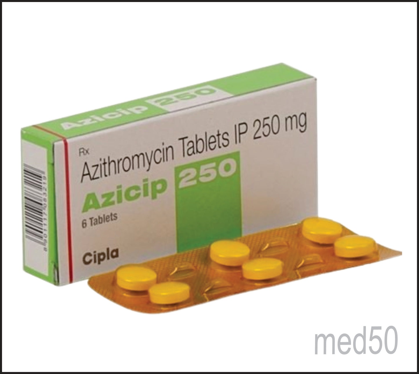 Azicip 250 Tablet (Azithromycin 250 Mg)