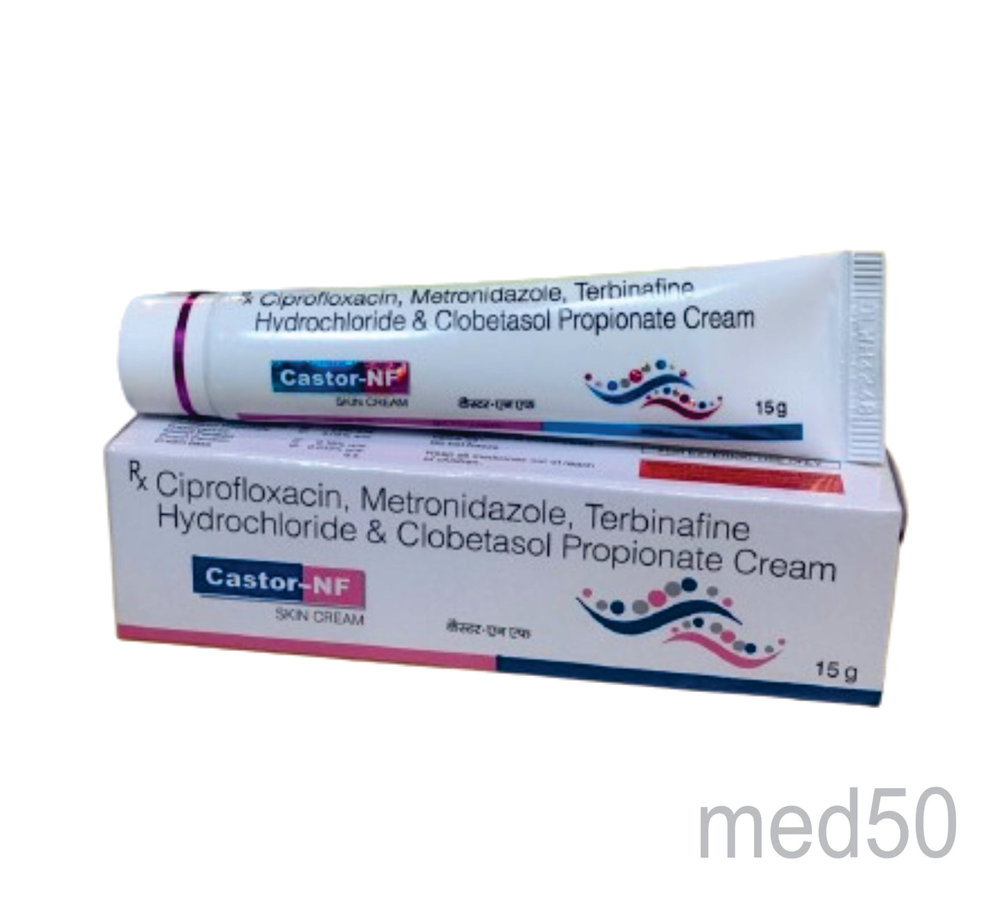 Castor NF Cream (Terbinafine 1% w/w + Clobetasol 0.05% w/w + Ofloxacin 0.75% w/w + Ornidazole 2% w/w)