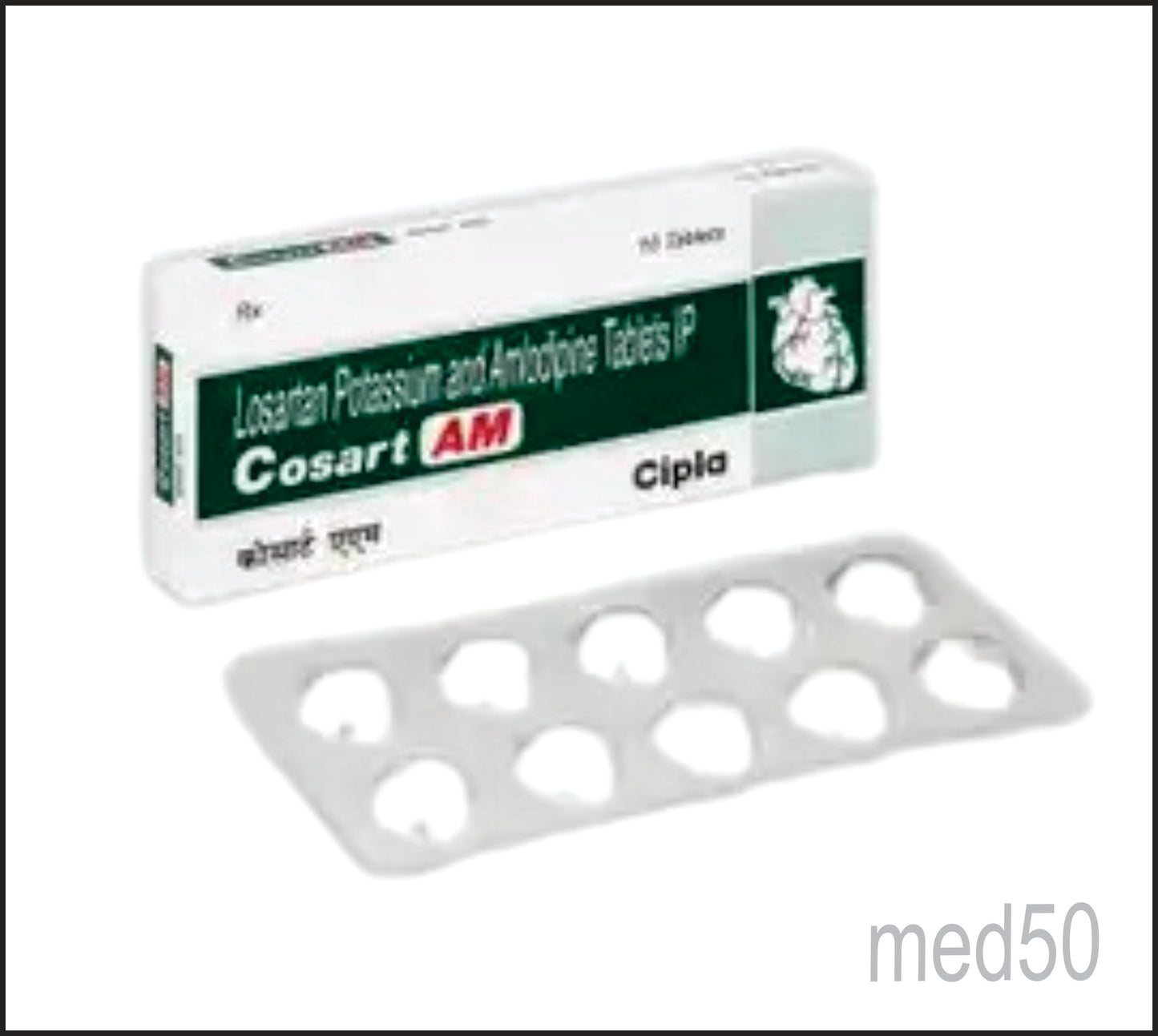 COSART AM TAB (Losartan Potassium 50 mg + Amlodipine 5 mg)