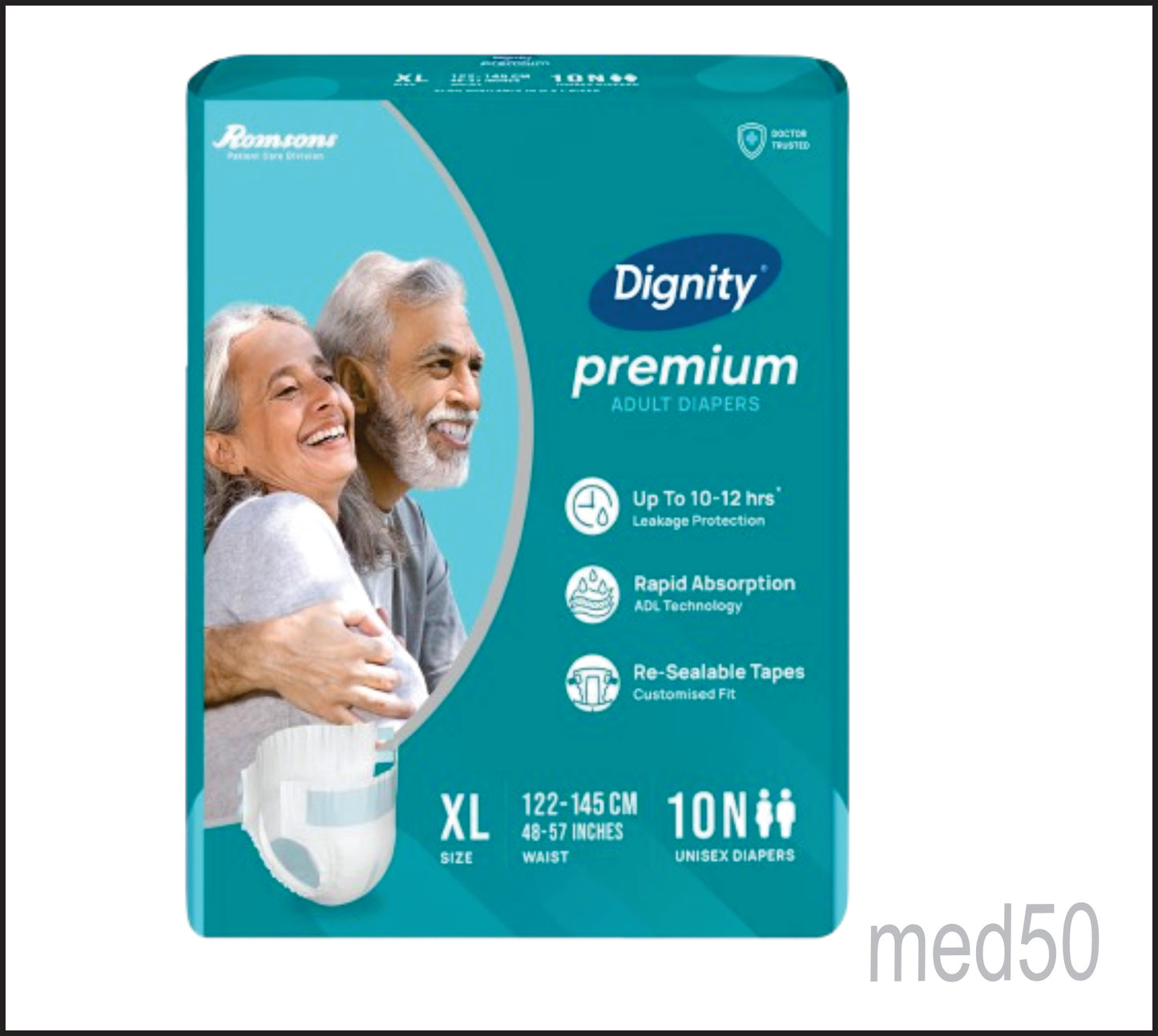 DIGNITY PREMIUM ADULT DIAPERS (X LARGE)