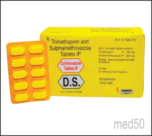 CO-Trimoxazole Double Strength Tablet (Sulfamethoxazole 800mg + Trimethoprim 160mg)