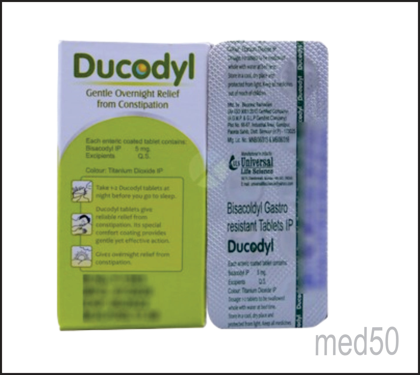 Ducodyl Tablet (Bisacodyl IP 5.0 Mg)