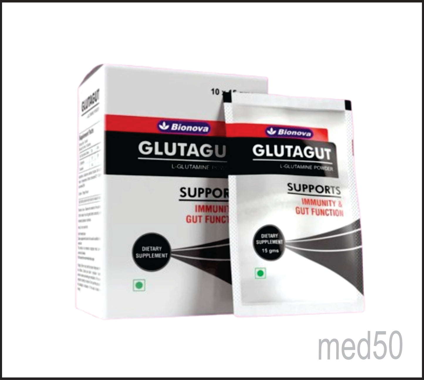 GLUTAGUT SACHET (L-Glutamine-10g (orange tangy flavour)