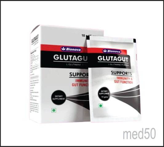 GLUTAGUT SACHET (L-Glutamine-10g (orange tangy flavour)