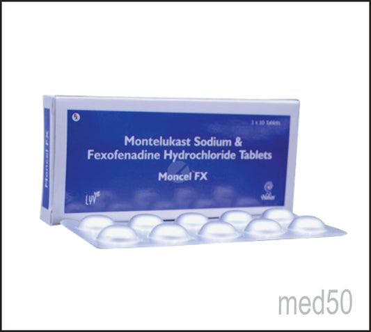 Moncel Fx Tablet (Montelukast 10 Mg +Fexofenadine 120 Mg)