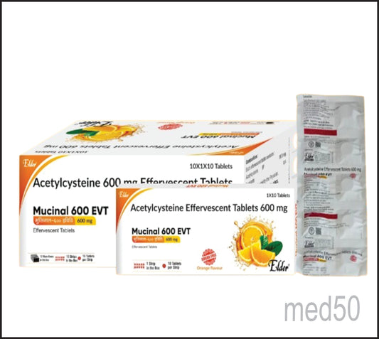 MUCINAL 600 EVT ( Acetylcysteine Effervescent Tablets 600mg)