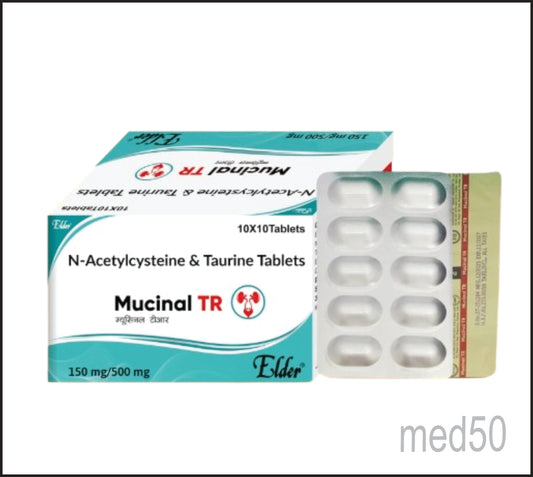 MUCINAL TR TAB ( N-Acetylcysteine 150mg & Taurine 500mg)