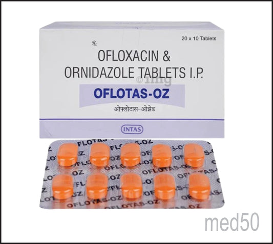 Oflotas-Oz Tab (Ofloxacin 200Mg + Ornidazole 500Mg)