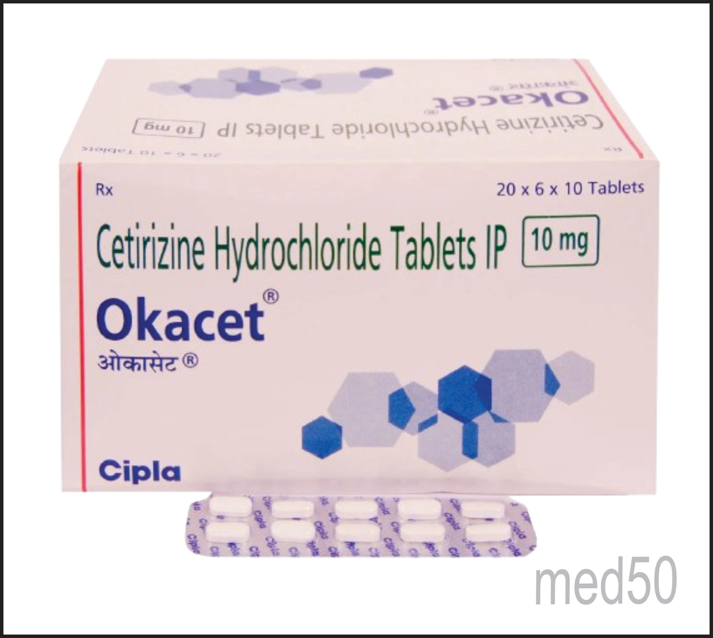 OKACET 10MG TAB (Cetirizine 10 mg)