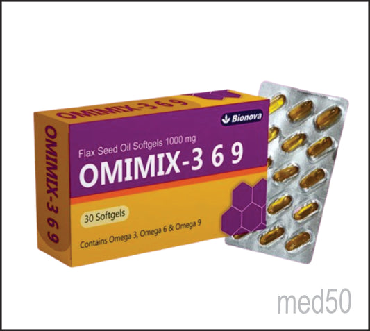 OMIMIX-369 SOFTGEL (Omega 3,6 & 9 Fatty Acids from flaxseed oil)