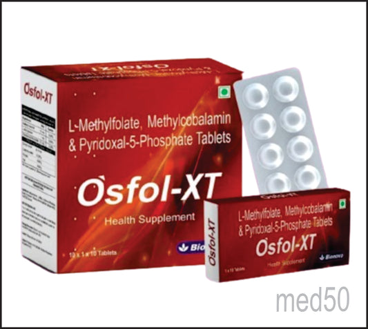 OSFOL-XT TABS (Methylcobalamin-1500mcg, L-methyl folate-1mg, pyridoxal-5 phosphate-0.5mg)