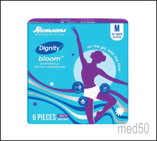 DIGNITY BLOOM DISPO PERIOD UNDERWEAR