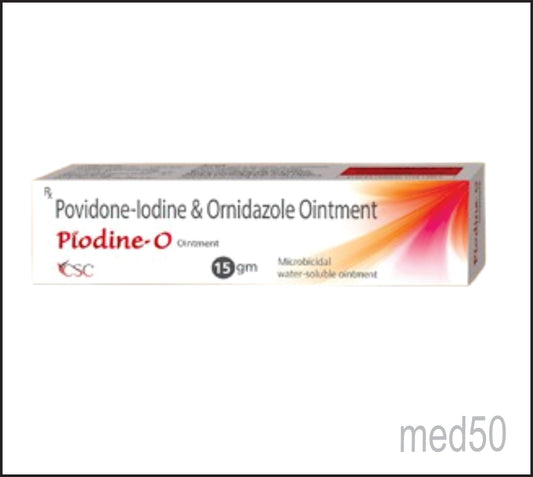 Piodin-O Ointment (Povidone Iodine 5.00% w/w + Ornidazole 1.00% w/w)