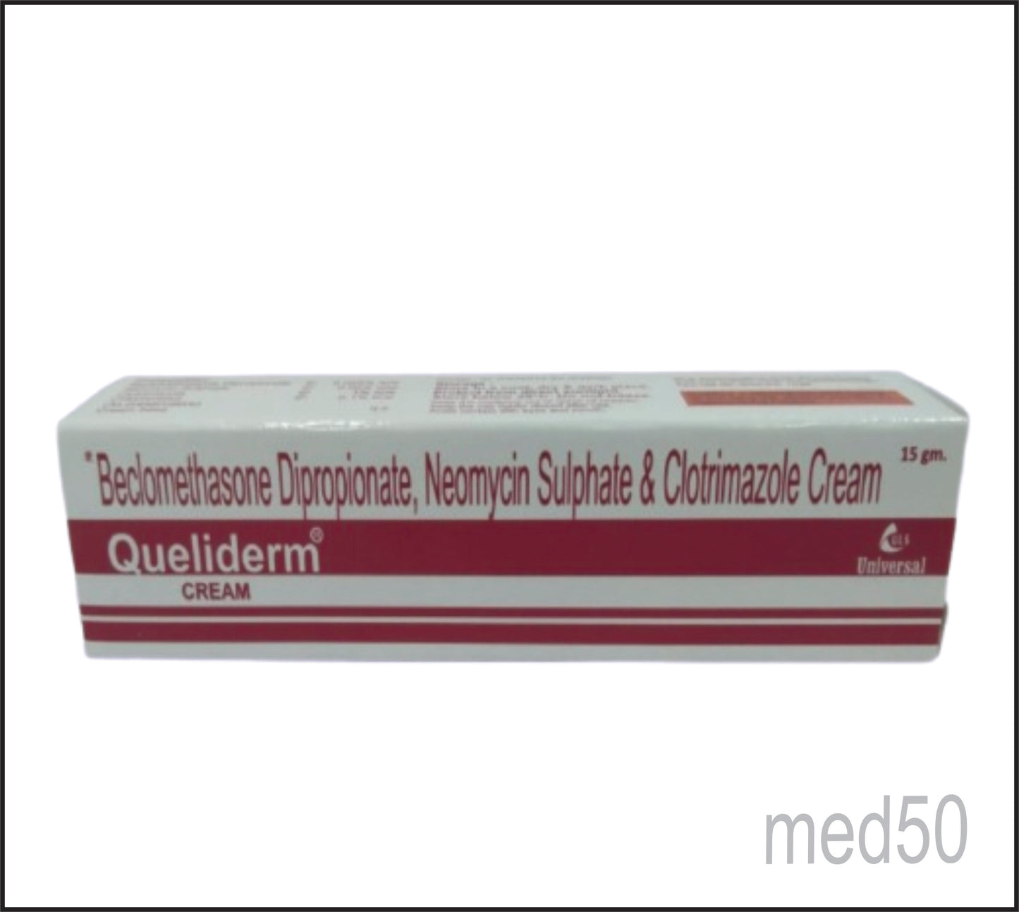 Queliderm Cream (Beclometasone 0.025% + Neomycin 0.5%+ Clotrimazole 1%)