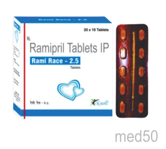 Rami Race 2.5 mg Tablet (Ramipril IP – 2.5 mg)