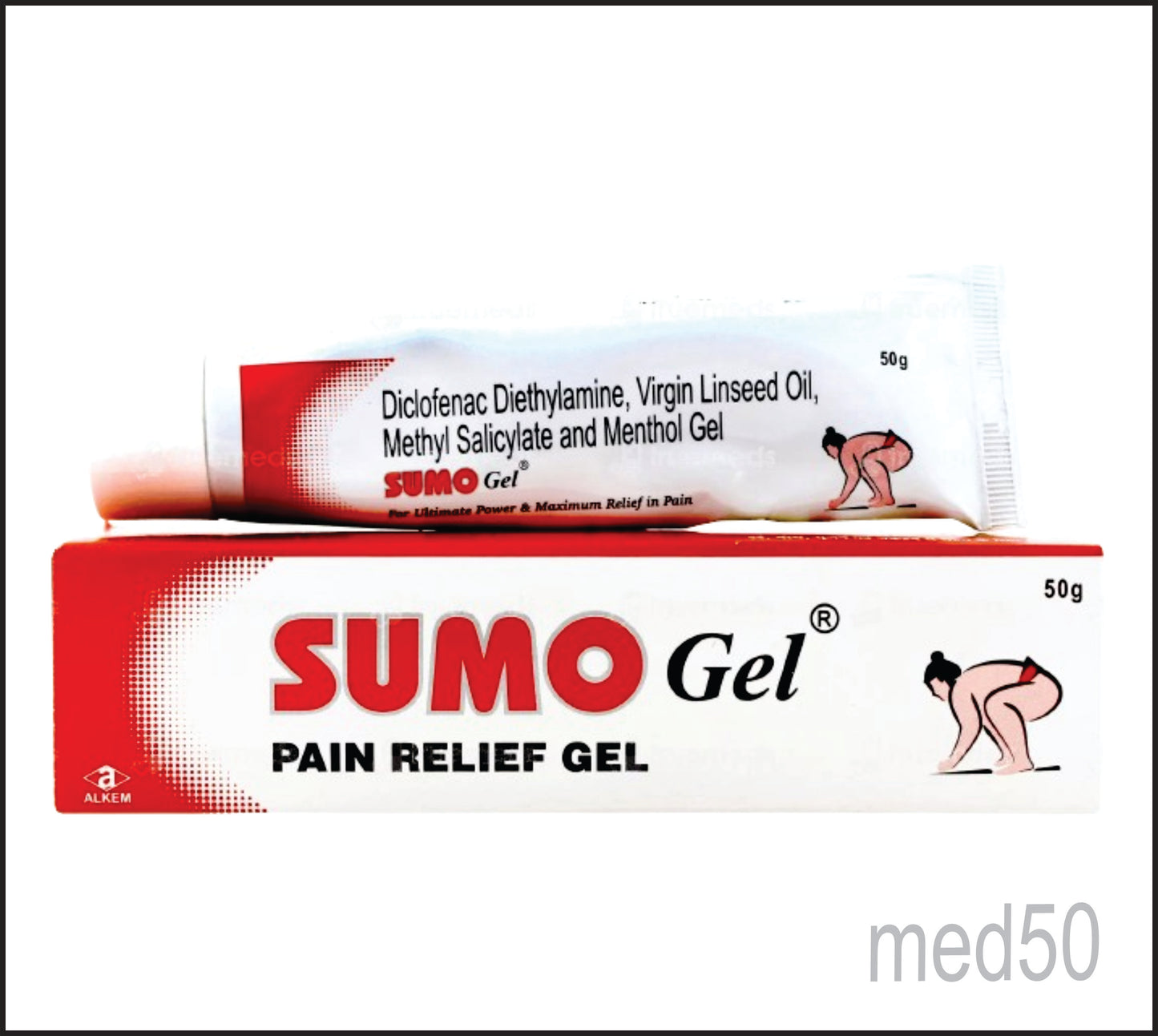 SUMO GEL (Diclofenac Diethylamine 1.16% w/w + Linseed Oil 3% w/w + Menthol 5% w/w + Methyl Salicylate 10% w/w)