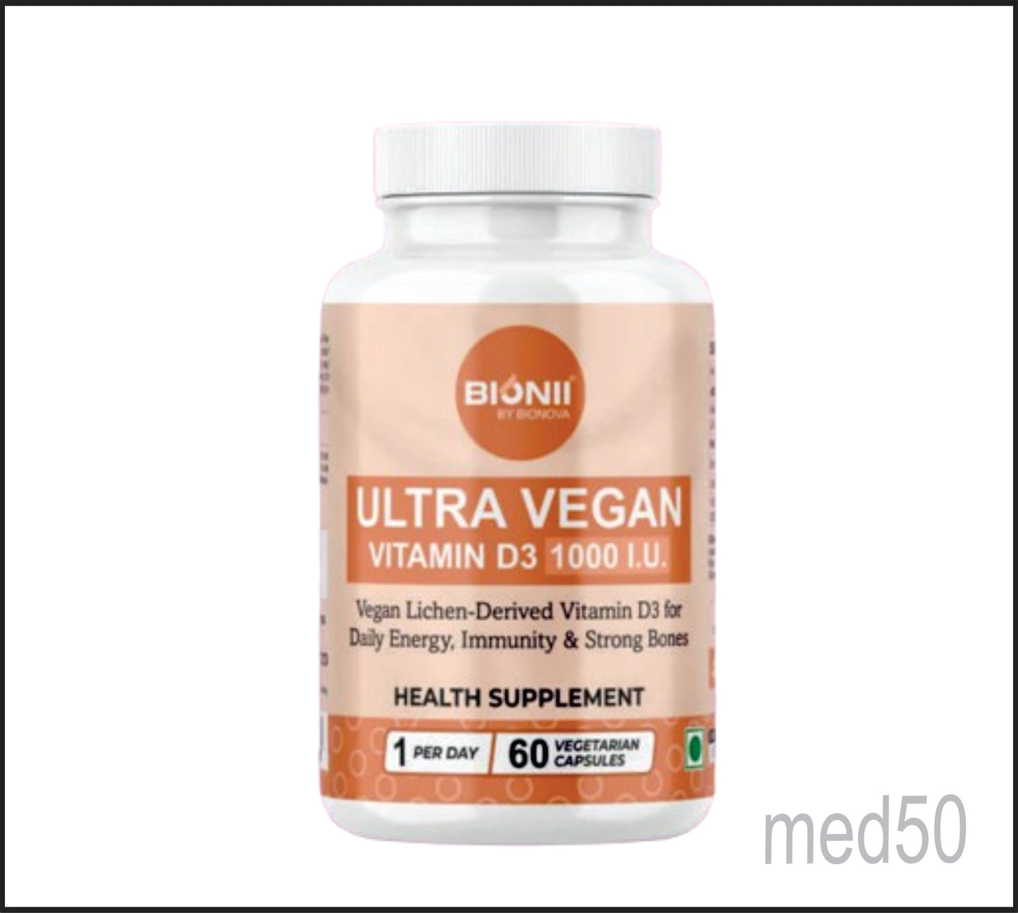 ULTRA VEGAN D3 CAPS (VitaminD3-25 mcg (1000 I.U.) (Lichen Derived)