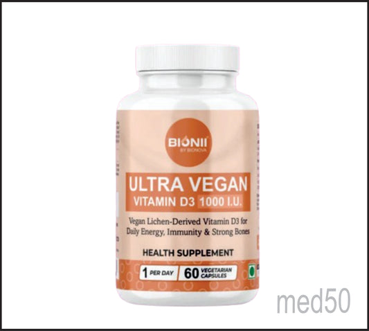 ULTRA VEGAN D3 CAPS (VitaminD3-25 mcg (1000 I.U.) (Lichen Derived)